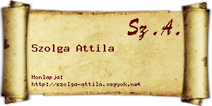Szolga Attila névjegykártya
