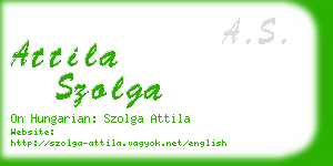 attila szolga business card